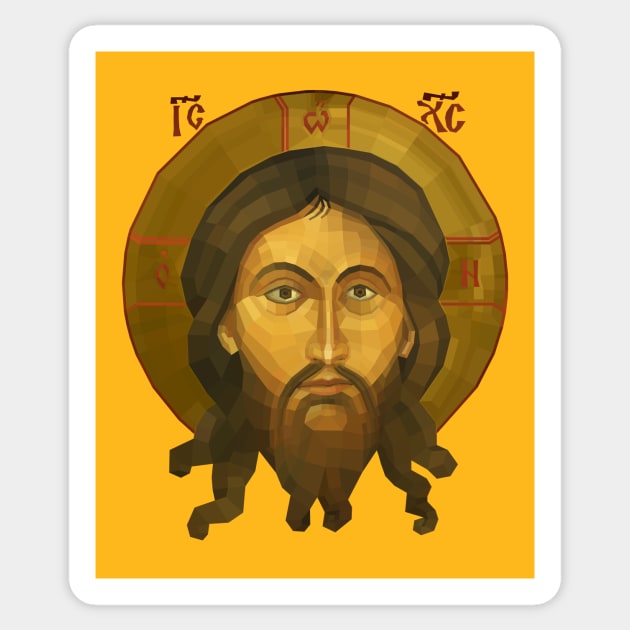 Mandilion Christ Icon Sticker by Ricardo77